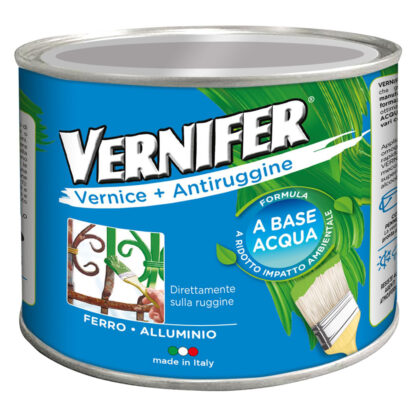 VERNICE ANTIRUGGINE BASE ACQUA 'VERNIFER' Ml. 500 - grigio medio brill.(4607)