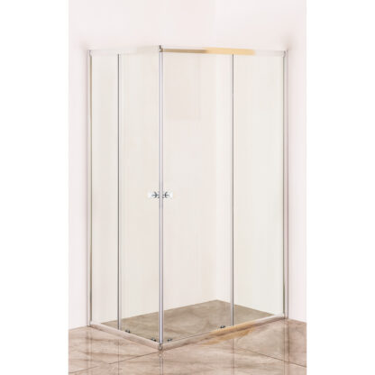 BOX DOCCIA CRISTALLO DUE PORTE 'ACQUA MARINA' cm 70 x 90 - H 185