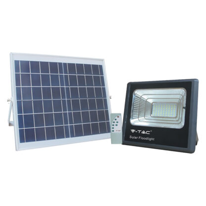 PROIETTORE A LED CON PANNELLO SOLARE 60W - cm 27,8 x 23,8 x 7 / 6000K