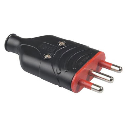 SPINA ALTA RESISTENZA 'ELA PLUG' 2P+T 16A - colore nero